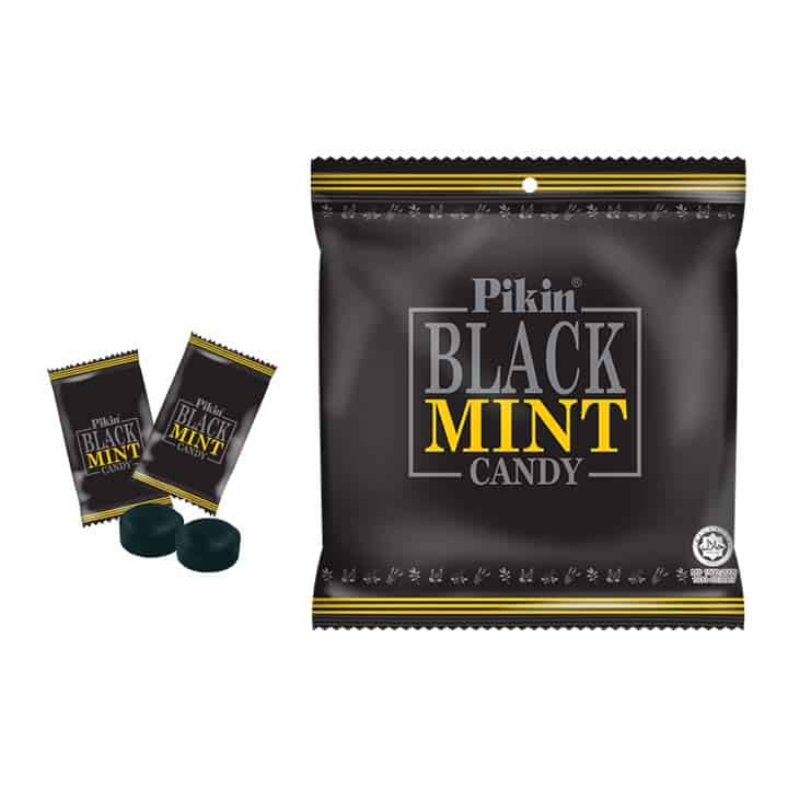 Pikin Black Mint Candy Bag 100g