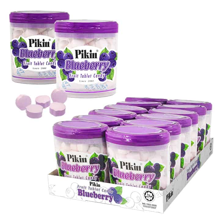 Pikin Tablet Candy - Blueberry 50g