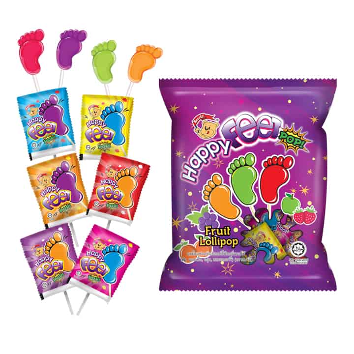 Beardy Lollipop ( Flat ) - Happy Feet Pop Bag 104g