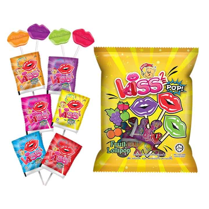 Beardy Lollipop ( Flat ) - Kiss 2 Pop Bag 104g