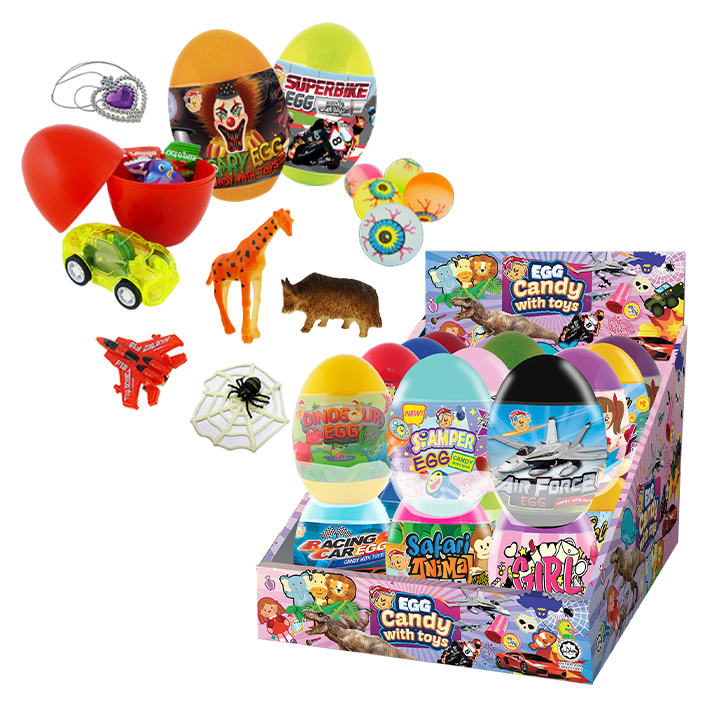 Beardy Egg Candy With Toys - Assorted Box 10g