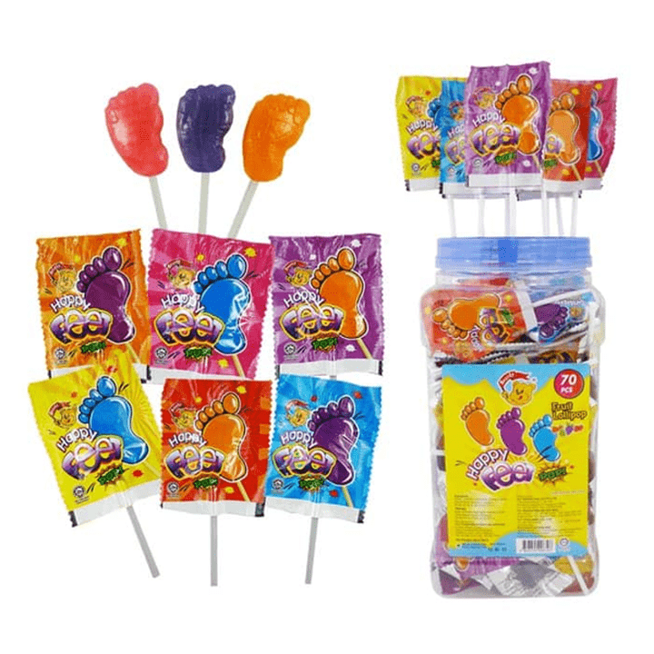 Beardy Lollipop ( Flat ) - Happy Feet Pop Jar 8g