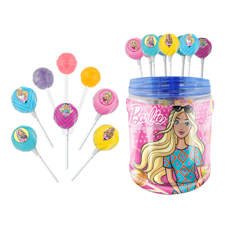 Barbie Lollipop Jar - Mix Fruit 8g