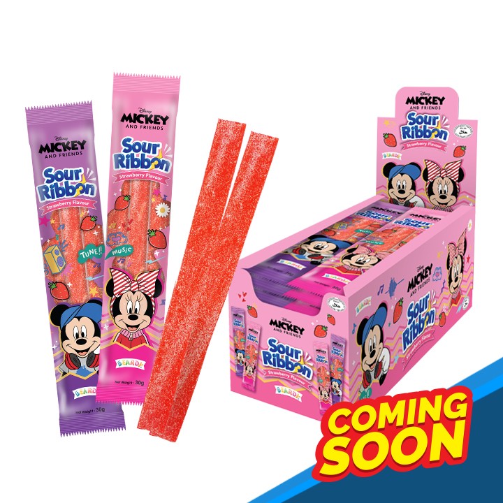 Mickey Sour Ribbon Strawberry 30g