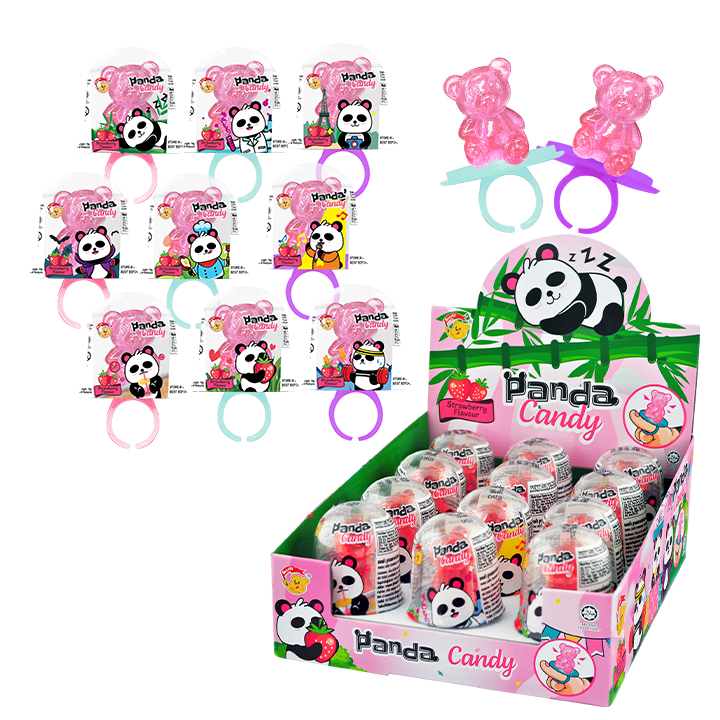 Beardy Panda Candy Ring With Cover 10g