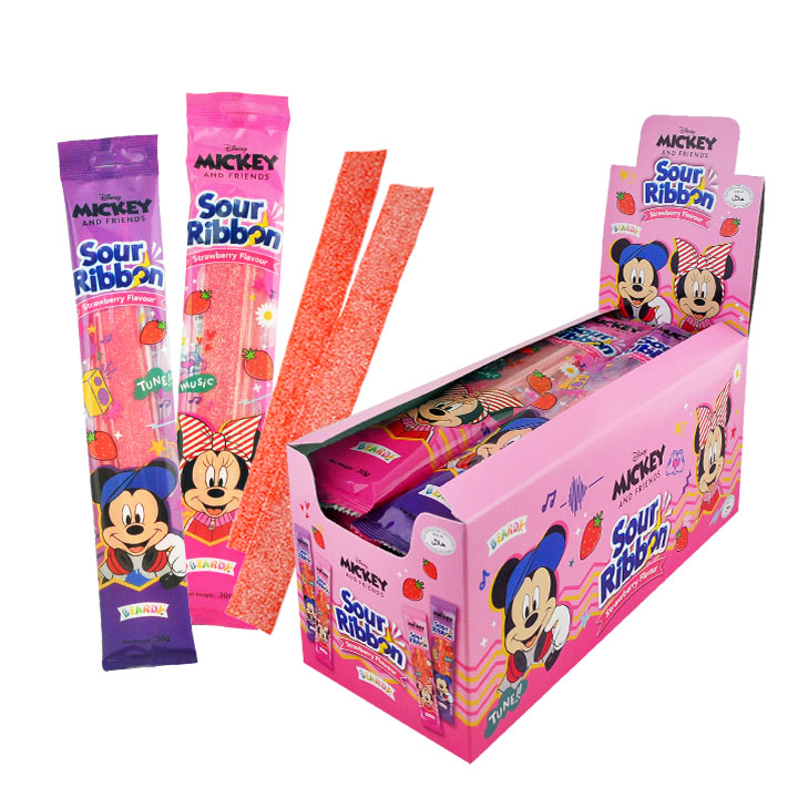 Mickey Sour Ribbon Strawberry 30g