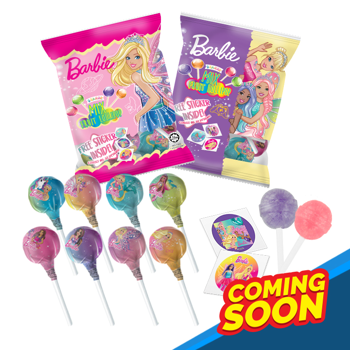 Barbie Fruit Lollipop 40g ( with Free stickers )