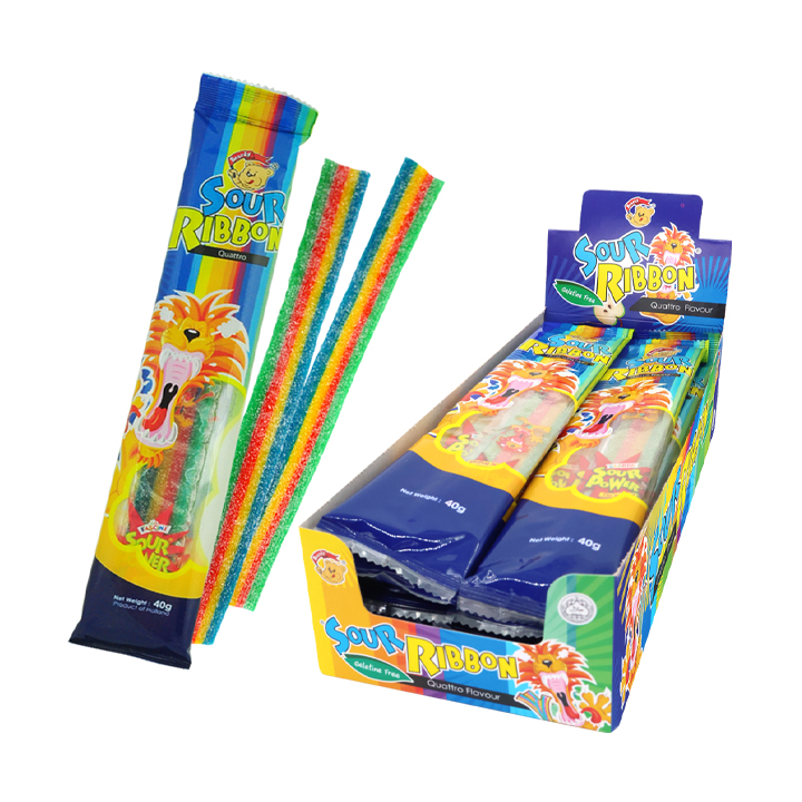 Beardy Sour Ribbon - Quattro (Tray)  40g