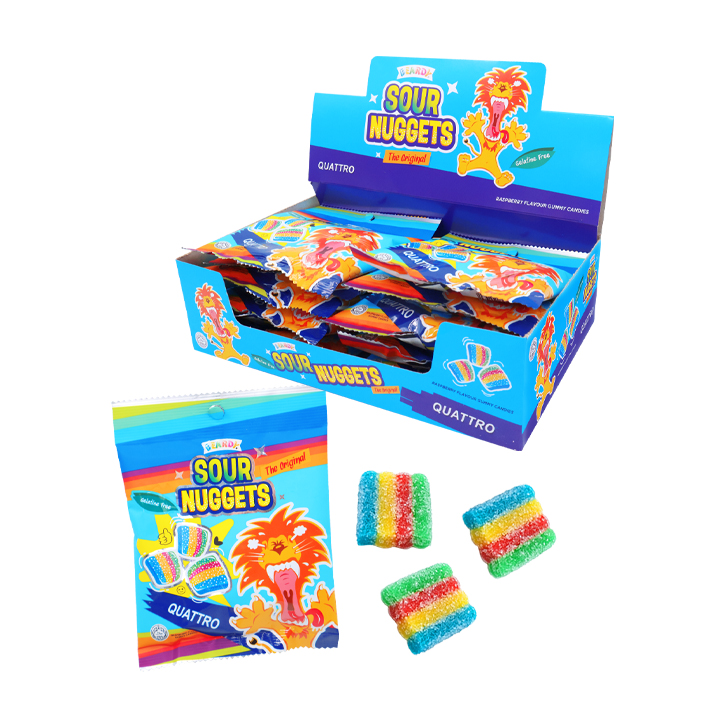 Beardy Sour Nuggets Gummy Candies - Quattro Flavour