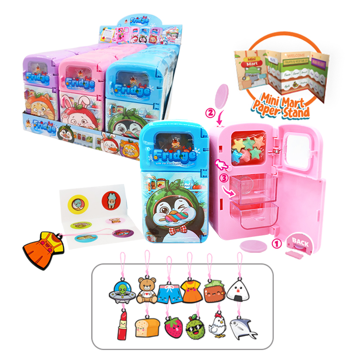 Toy's Castle Fridge with Mix Fruit Flavour Tablet Candy 